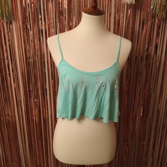 PINK Victoria's Secret Tops - PINK Mint Green Crop Top